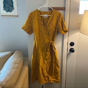 Meetra Linen Handmade Wrap Dress NWOT